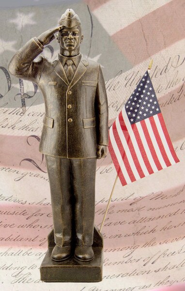 Air Force Airman African American Garden Statue Memorial Tribute
